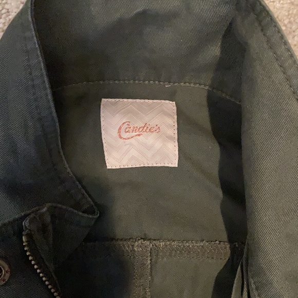 New army green jacket with stones size xl juniors. - Picture 2 of 4